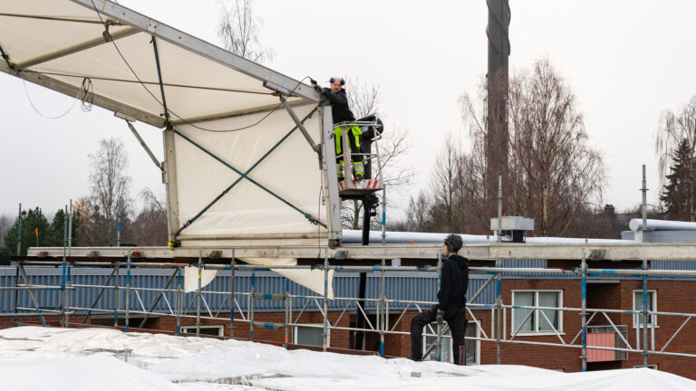 Referensbild för projektet Väderskydd på flerbostadshus
